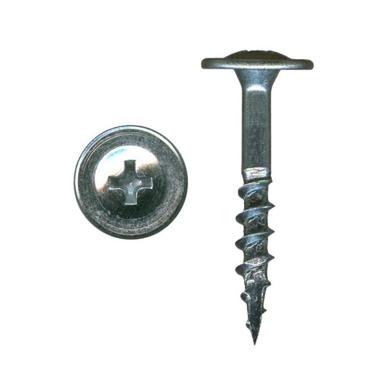 ROK 100 Pack of Rok Hardware #8 x 1-1/8" Coarse Deep Thread Truss Head Drawer Front Adjustment Phillips Screws - Image 1